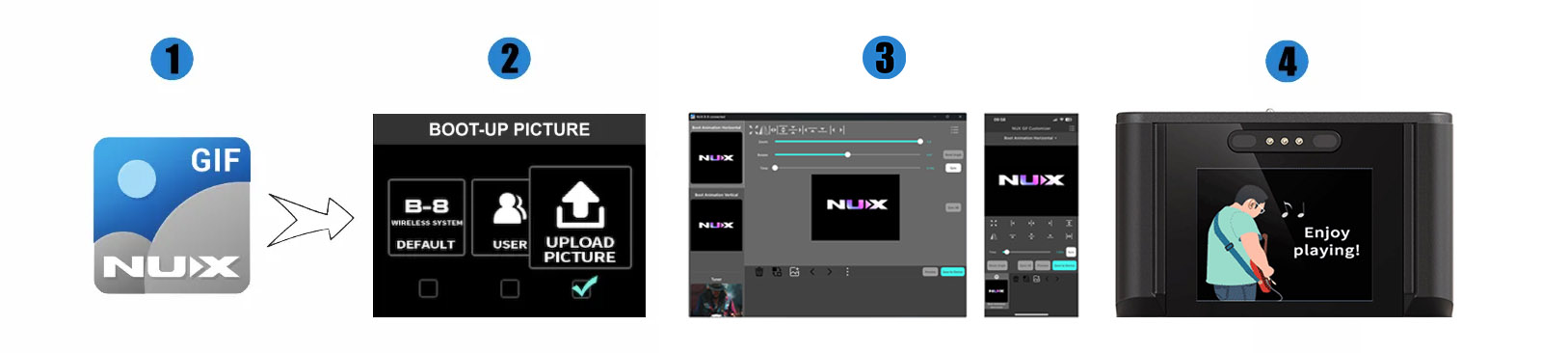 Nux B8, 2.4GHz Guitar Wireless System