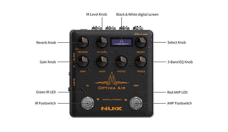 Nux Optima Air, Acoustic Simulator & IR Loader
