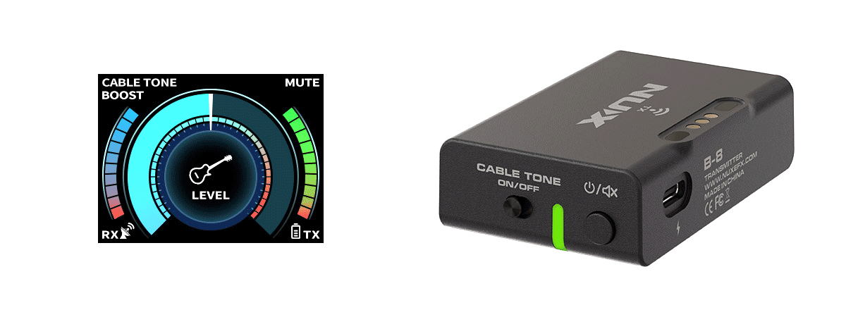 Nux B8, 2.4GHz Guitar Wireless System