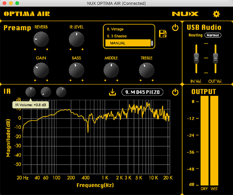 Nux Optima Air, Acoustic Simulator & IR Loader