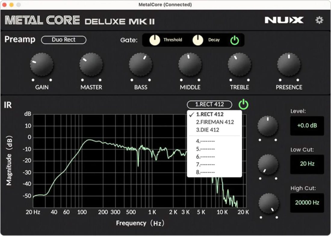 Nux Metal Core Deluxe MKII, Preamp Pedal