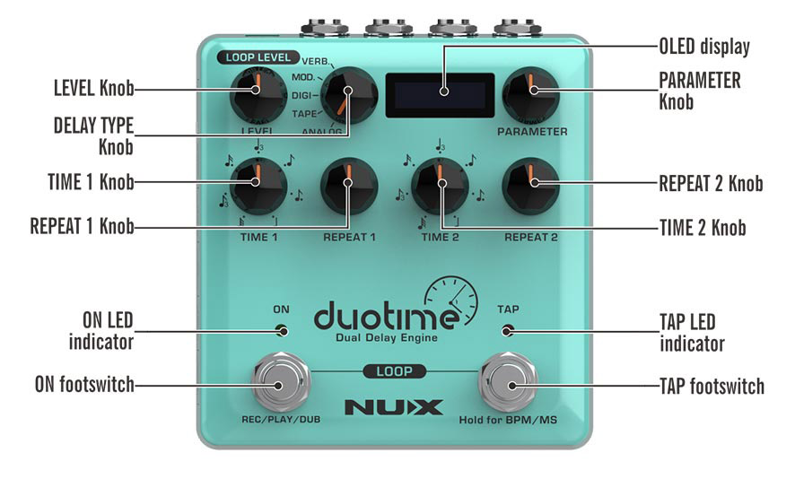 Nux Duotime, Dual Delay Engine